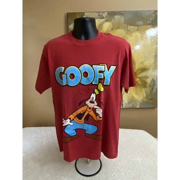Vintage Disney Goofy Graphic Print Red Shirt Men’s Size Large - Picture 2 of 14